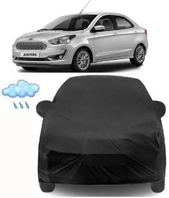 Aoriyon Car Cover For Ford Figo Aspire (With Mirror Pockets)(Black)