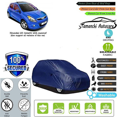Tamanchi Autocare Car Cover For Hyundai i20 Asta(O) with sunroof(Blue)