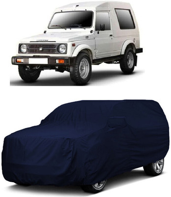 ANTOFY Car Cover For Maruti Suzuki Gypsy King Hard Top Ambulance (With Mirror Pockets)(Blue)