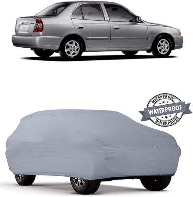 RWT Car Cover For Hyundai Accent Viva (With Mirror Pockets)(Grey)