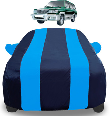 Auto Hub Car Cover For Toyota Qualis (With Mirror Pockets)(Blue)