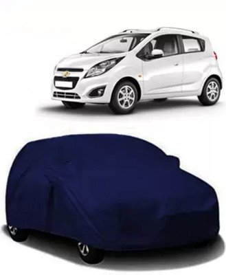 AUTOSITE Car Cover For Chevrolet Beat (With Mirror Pockets)(Blue, For 2016, 2017, 2018, 2019, 2020, 2021, 2022 Models)