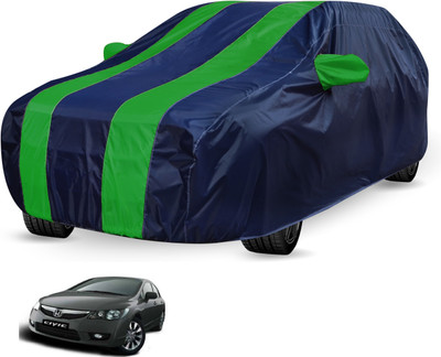 Auto Hub Car Cover For Honda Civic (Without Mirror Pockets)(Black, Green)