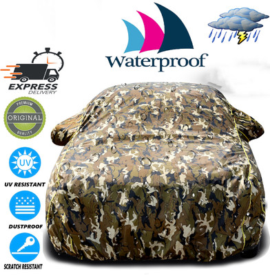 Genipap Car Cover For Toyota Innova Crysta (With Mirror Pockets)(Multicolor)