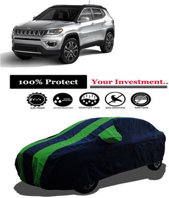 Amexride Car Cover For Jeep Compass 2.0 Limited Plus 4X4 Diesel (With Mirror Pockets)(Green)