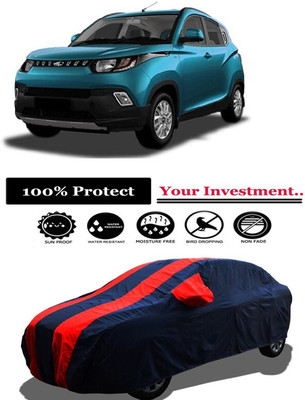 Amexride Car Cover For Mahindra KUV100 NXT D75 K2 (With Mirror Pockets)(Red)