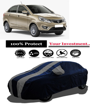 Amexride Car Cover For Tata Zest Revotron 1.2T XM Petrol (With Mirror Pockets)(Grey)
