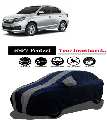 Amexride Car Cover For Honda Amaze S CVT Petrol (With Mirror Pockets)(Grey)