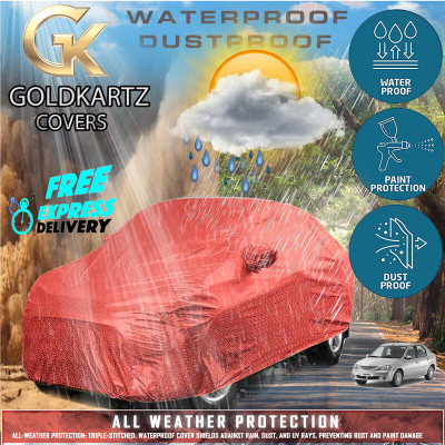 Tamanchi Autocare Car Cover For Kia Rio (With Mirror Pockets)(Red)