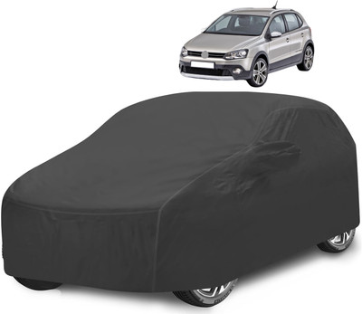 Caronix Car Cover For Volkswagen Polo Cross (With Mirror Pockets)(Grey)