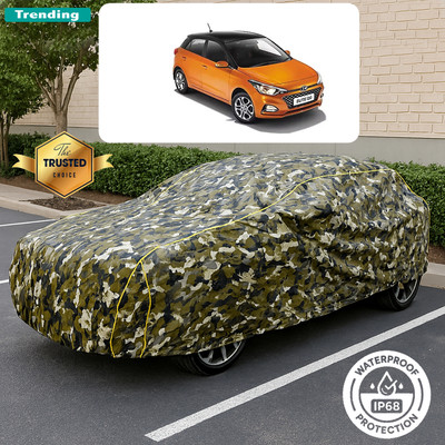 CODOKI Car Cover For Hyundai i20 Sportz CRDI (With Mirror Pockets)(Yellow, Black)