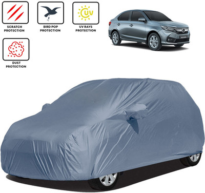 THE REAL ARV Car Cover For Honda Amaze LX, Amaze S CVT Diesel, Amaze S CVT Petrol, Amaze S i-VTEC, Amaze S Petrol, Amaze V Petrol, Amaze VX i-DTEC (With Mirror Pockets)(Grey)