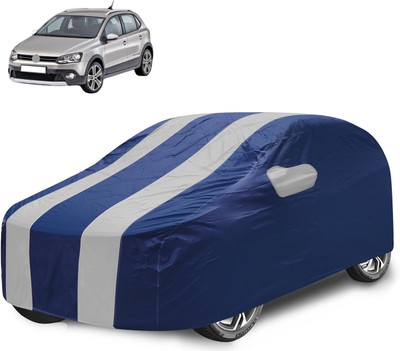 Caronix Car Cover For Volkswagen Polo Cross (With Mirror Pockets)(Silver)
