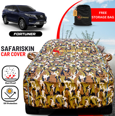 AUTOMOZEXO Car Cover For Toyota Fortuner (With Mirror Pockets)(Multicolor)