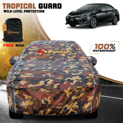 AUTOMOZEXO Car Cover For Toyota Altis (With Mirror Pockets)(Multicolor)