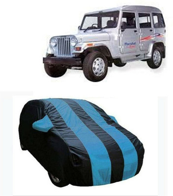 RRZ Car Cover For Mahindra Marshal (With Mirror Pockets)(Black, Blue, For 2020 Models)
