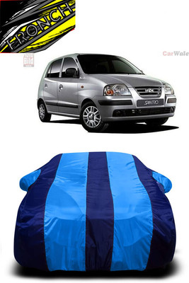 FRONCH Car Cover For Hyundai Santro 1.0i (With Mirror Pockets)(Blue)