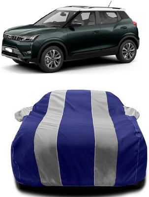 Autoprime Car Cover For Mahindra XUV300 W8 Option Dual Tone Petrol (With Mirror Pockets)(White, Blue)