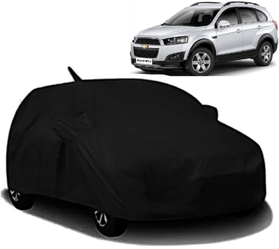AXLOZ Car Cover For Chevrolet Captiva (With Mirror Pockets)(Black)