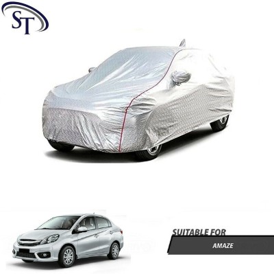 SHOBHNATH TRADING Car Cover For Honda Amaze (With Mirror Pockets)(Silver)