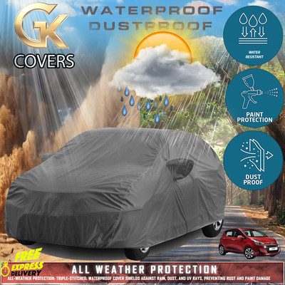 Tamanchi Autocare Car Cover For Hyundai i10 (With Mirror Pockets)(Grey)