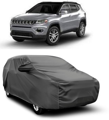 aosis Car Cover For Jeep Compass (With Mirror Pockets)(Grey)