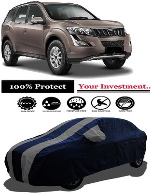 Amexride Car Cover For Mahindra XUV500 W10 2WD (With Mirror Pockets)(Grey)