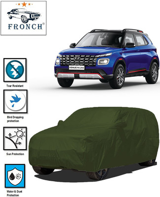 FRONCH Car Cover For Hyundai Venue (With Mirror Pockets)(Green)