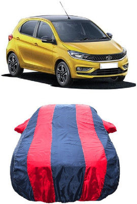Wegather Car Cover For Tata Tiago (With Mirror Pockets)(Red)