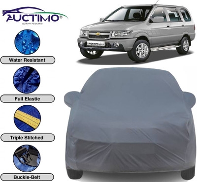 AUCTIMO Car Cover For Chevrolet Tavera (With Mirror Pockets)(Grey)