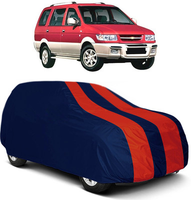 MoTRoX Car Cover For Chevrolet Tavera (Without Mirror Pockets)(Red, Blue)