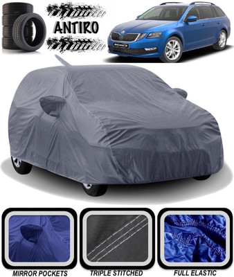 ANTIRO Car Cover For Skoda Octavia Combi (With Mirror Pockets)(Grey)