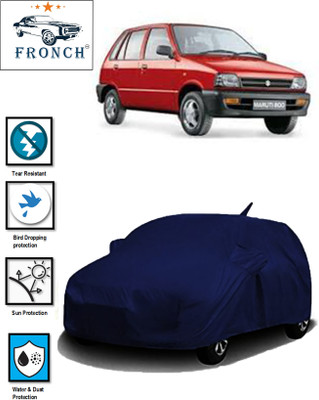 FRONCH Car Cover For Maruti Suzuki 800 (With Mirror Pockets)(Blue)