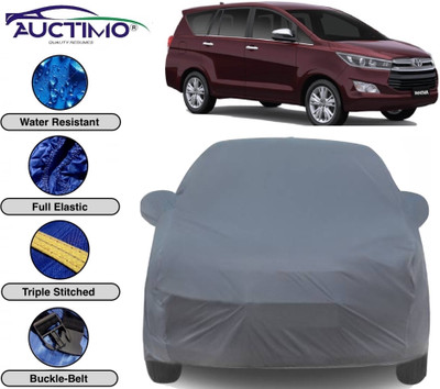 AUCTIMO Car Cover For Toyota Innova Crysta (With Mirror Pockets)(Grey)