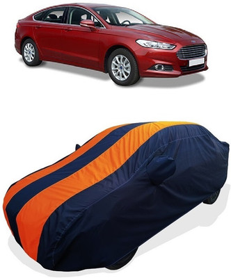 Coxtor Car Cover For Ford Mondeo 1.5 TD (With Mirror Pockets)(Orange)