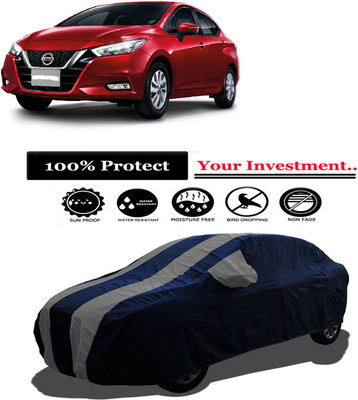 Amexride Car Cover For Nissan Almera S (With Mirror Pockets)(Grey)