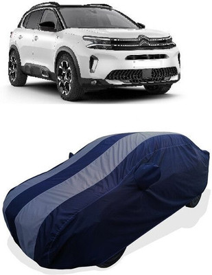 QLAX Car Cover For Maruti C5 Aircross (With Mirror Pockets)(Grey)