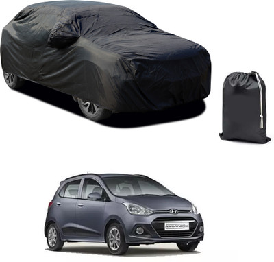 PAGORA Car Cover For Hyundai Grand i10 (With Mirror Pockets)(Black)