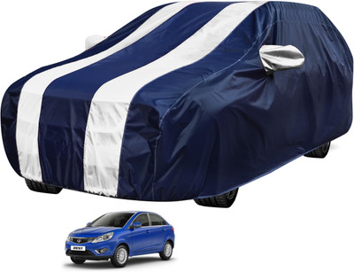 Auto Hub Car Cover For Tata Zest (Without Mirror Pockets)(Black, White)