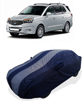 Coxtor Car Cover For Mahindra SsangYong Rodius (With Mirror Pockets)(Grey)