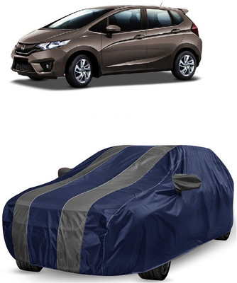 ANTOFY Car Cover For Honda Jazz 1.5 SV i DTEC (With Mirror Pockets)(Grey, Blue)