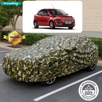 PAGORA Car Cover For Ford Figo (With Mirror Pockets)(Multicolor)