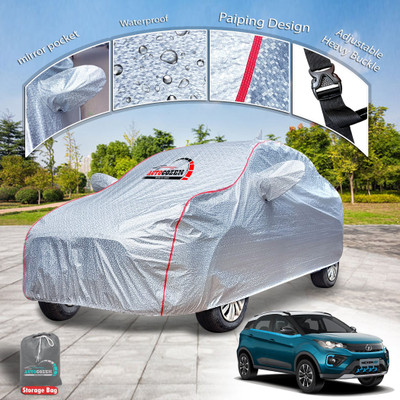 AUTOCOZEN Car Cover For Tata Nexon EV (With Mirror Pockets)(Silver)