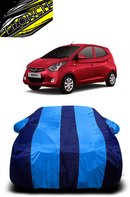 FRONCH Car Cover For Hyundai Eon (With Mirror Pockets)(Blue)