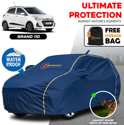 AUTOMOZEXO Car Cover For Hyundai Grand i10, Grand i10 CRDi Era, Grand i10 Magna, Grand i10 Asta Option AT (With Mirror Pockets)(Blue)