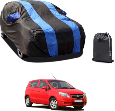 GOSHIV-car and bike accessories Car Cover For Chevrolet Sail UVA (With Mirror Pockets)(Blue)