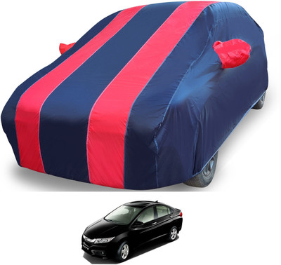 MOCKHE Car Cover For Honda City i-Vtec (With Mirror Pockets)(Red)