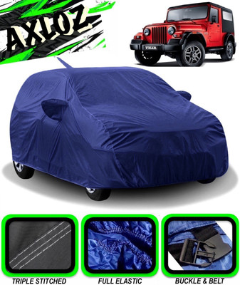 AXLOZ Car Cover For Mahindra Thar (With Mirror Pockets)(Blue)