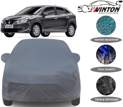 V VINTON Car Cover For Maruti Suzuki Baleno (With Mirror Pockets)(Grey)