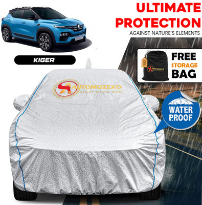 AUTOMOZEXO Car Cover For Renault Kiger (With Mirror Pockets)(Silver)